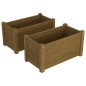 vidaXL Fioriere da Giardino 2 pz Miele 60x31x31 cm in Massello di Pino vidaXL Fioriere da Giardino 2 pz Miele 60x31x31 cm in Massello di Pino