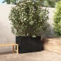 vidaXL Fioriera da Giardino Nera 100x50x70cm in Legno Massello di Pino vidaXL Fioriera da Giardino Nera 100x50x70cm in Legno Massello di Pino