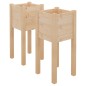 vidaXL Fioriere da Giardino 2 pz 31x31x70 cm Legno Massello di Pino vidaXL Fioriere da Giardino 2 pz 31x31x70 cm Legno Massello di Pino