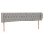 Testiera ad Orecchio Grigio Chiaro 183x23x78/88 cm in Tessuto Testiera ad Orecchio Grigio Chiaro 183x23x78/88 cm in Tessuto
