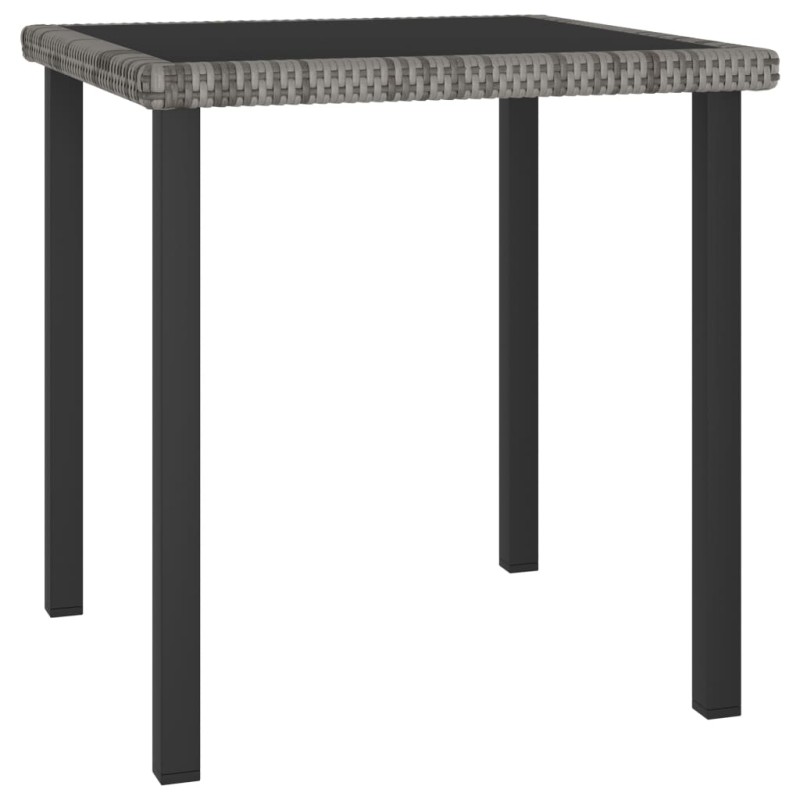 Tavolo da Pranzo da Giardino Grigio 70x70x73 cm in Polyrattan Tavolo da Pranzo da Giardino Grigio 70x70x73 cm in Polyrattan