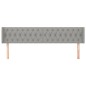 Testiera ad Orecchio Grigio Chiaro 183x16x78/88 cm in Tessuto Testiera ad Orecchio Grigio Chiaro 183x16x78/88 cm in Tessuto