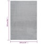 vidaXL Tappeto Soffice a Pelo Corto 160x230 cm Antiscivolo Grigio vidaXL Tappeto Soffice a Pelo Corto 160x230 cm Antiscivolo Grigio