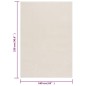 vidaXL Tappeto Lavabile Soffice Pelo Corto 160x230cm Antiscivolo Crema vidaXL Tappeto Lavabile Soffice Pelo Corto 160x230cm Antiscivolo Crema