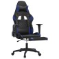vidaXL Sedia da Gaming Massaggiante Poggiapiedi Nero e Blu Similpelle vidaXL Sedia da Gaming Massaggiante Poggiapiedi Nero e Blu Similpelle