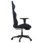 vidaXL Sedia da Gaming Massaggiante Poggiapiedi Nero e Blu Similpelle vidaXL Sedia da Gaming Massaggiante Poggiapiedi Nero e Blu Similpelle