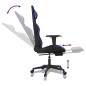 vidaXL Sedia da Gaming Massaggiante Poggiapiedi Nero e Blu Similpelle vidaXL Sedia da Gaming Massaggiante Poggiapiedi Nero e Blu Similpelle