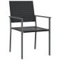 vidaXL Sedie da Giardino 2 pz Nere 54x62,5x89 cm in Polyrattan vidaXL Sedie da Giardino 2 pz Nere 54x62,5x89 cm in Polyrattan