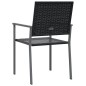 vidaXL Sedie da Giardino 2 pz Nere 54x62,5x89 cm in Polyrattan vidaXL Sedie da Giardino 2 pz Nere 54x62,5x89 cm in Polyrattan