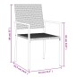 vidaXL Sedie da Giardino 2 pz Nere 54x62,5x89 cm in Polyrattan vidaXL Sedie da Giardino 2 pz Nere 54x62,5x89 cm in Polyrattan