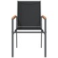 vidaXL Sedie da Giardino 2 pz Nere 55x61,5x90 cm Textilene e Acciaio vidaXL Sedie da Giardino 2 pz Nere 55x61,5x90 cm Textilene e Acciaio
