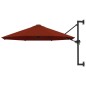 vidaXL Ombrellone a Muro con Palo in Metallo 300 cm Terracotta vidaXL Ombrellone a Muro con Palo in Metallo 300 cm Terracotta