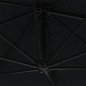 vidaXL Ombrellone a Muro con Palo in Metallo 300 cm Nero vidaXL Ombrellone a Muro con Palo in Metallo 300 cm Nero
