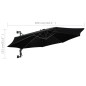 vidaXL Ombrellone a Muro con Palo in Metallo 300 cm Nero vidaXL Ombrellone a Muro con Palo in Metallo 300 cm Nero