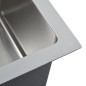 vidaXL Lavello da Cucina Lavorato a Mano in Acciaio Inox vidaXL Lavello da Cucina Lavorato a Mano in Acciaio Inox