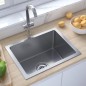 vidaXL Lavello da Cucina Lavorato a Mano in Acciaio Inox vidaXL Lavello da Cucina Lavorato a Mano in Acciaio Inox