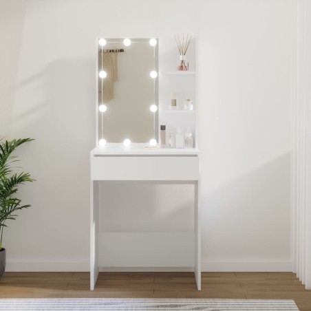 vidaXL Toeletta con LED Bianca 60x40x140 cm