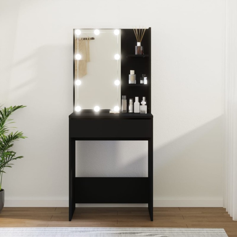 vidaXL Toeletta con LED Nero 60x40x140 cm vidaXL Toeletta con LED Nero 60x40x140 cm