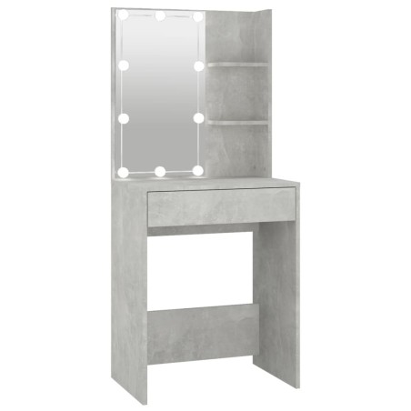 vidaXL Toeletta con LED Grigio Cemento 60x40x140 cm