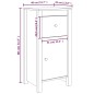 vidaXL Credenza 40x35x80 cm in Legno Massello di Pino vidaXL Credenza 40x35x80 cm in Legno Massello di Pino