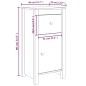 vidaXL Credenza Miele 40x35x80 cm in Legno Massello di Pino vidaXL Credenza Miele 40x35x80 cm in Legno Massello di Pino