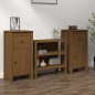 vidaXL Credenze 2 pz Miele 40x35x80 cm in Legno Massello di Pino vidaXL Credenze 2 pz Miele 40x35x80 cm in Legno Massello di Pino