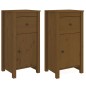 vidaXL Credenze 2 pz Miele 40x35x80 cm in Legno Massello di Pino vidaXL Credenze 2 pz Miele 40x35x80 cm in Legno Massello di Pino