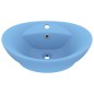 vidaXL Lavabo con Troppopieno Ovale Azzurro Opaco 58,5x39 cm Ceramica vidaXL Lavabo con Troppopieno Ovale Azzurro Opaco 58,5x39 cm Ceramica