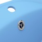vidaXL Lavabo con Troppopieno Ovale Azzurro Opaco 58,5x39 cm Ceramica vidaXL Lavabo con Troppopieno Ovale Azzurro Opaco 58,5x39 cm Ceramica