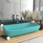 vidaXL Lavabo Lusso Rettangolare Verde Chiaro Opaco 71x38 cm Ceramica vidaXL Lavabo Lusso Rettangolare Verde Chiaro Opaco 71x38 cm Ceramica
