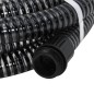 vidaXL Tubo di Aspirazione con Raccordi in Ottone Nero 1,1" 20 m PVC vidaXL Tubo di Aspirazione con Raccordi in Ottone Nero 1,1" 20 m PVC