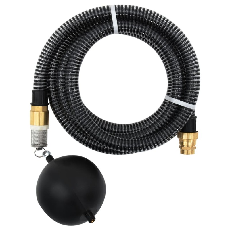 vidaXL Tubo di Aspirazione con Raccordi in Ottone Nero 1,1" 10 m PVC vidaXL Tubo di Aspirazione con Raccordi in Ottone Nero 1,1" 10 m PVC