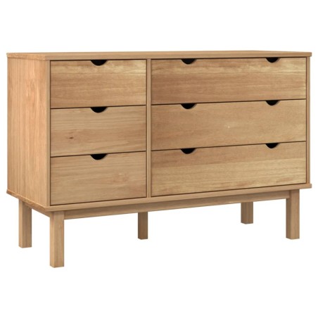 vidaXL Cassettiera OTTA 111x43x73,5 cm cm in Legno Massello di Pino