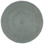 vidaXL Tappeto Lavorato a Mano in Juta Rotondo 210 cm Verde Oliva vidaXL Tappeto Lavorato a Mano in Juta Rotondo 210 cm Verde Oliva
