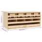 vidaXL Casetta Cova per Galline 4 Scomparti 106x40x45 cm Legno di Pino vidaXL Casetta Cova per Galline 4 Scomparti 106x40x45 cm Legno di Pino