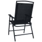 vidaXL Sedie da Giardino Pieghevoli 2 pz in Textilene Nere vidaXL Sedie da Giardino Pieghevoli 2 pz in Textilene Nere