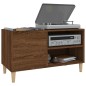 vidaXL Mobile Porta Dischi Rovere Marrone 84,5x38x48 Legno Multistrato