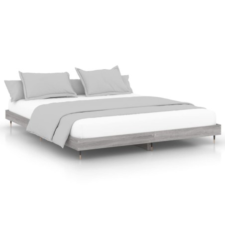 vidaXL Giroletto Grigio Sonoma 160x200 cm in Legno Multistrato