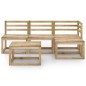 vidaXL Set Divani da Giardino 5 pz in Legno di Pino Impregnato Verde