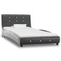 vidaXL Letto con Materasso Memory Foam Grigio in Similpelle 90x200cm vidaXL Letto con Materasso Memory Foam Grigio in Similpelle 90x200cm