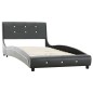 vidaXL Letto con Materasso Memory Foam Grigio in Similpelle 90x200cm vidaXL Letto con Materasso Memory Foam Grigio in Similpelle 90x200cm