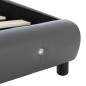 vidaXL Letto con Materasso Memory Foam Grigio in Similpelle 90x200cm vidaXL Letto con Materasso Memory Foam Grigio in Similpelle 90x200cm