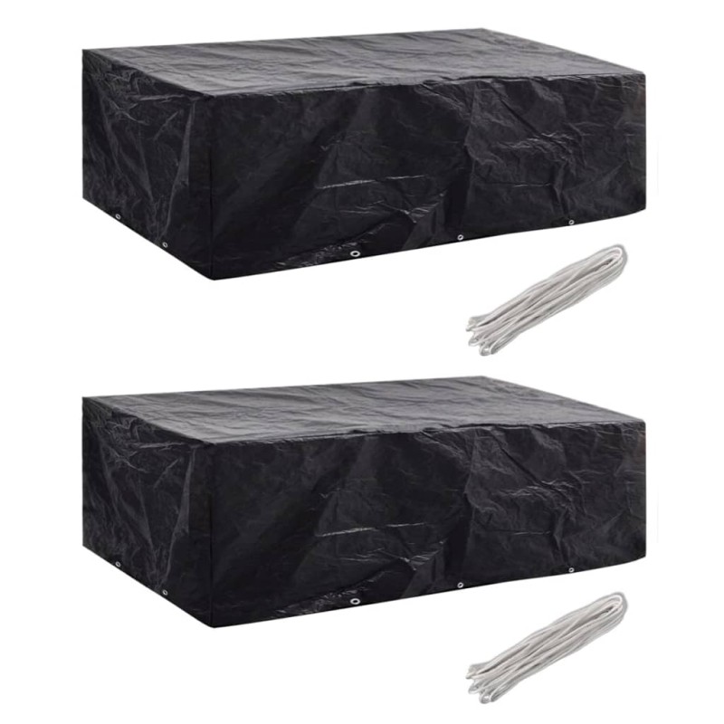 vidaXL Coperture Arredi Giardino 2pz Polyrattan 8 Persone 300x140 cm vidaXL Coperture Arredi Giardino 2pz Polyrattan 8 Persone 300x140 cm