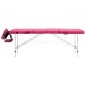 Lettino da Massaggio a 4 Sezioni in Alluminio Rosa Lettino da Massaggio a 4 Sezioni in Alluminio Rosa