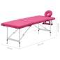 Lettino da Massaggio a 4 Sezioni in Alluminio Rosa Lettino da Massaggio a 4 Sezioni in Alluminio Rosa