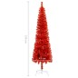 vidaXL Albero di Natale Sottile Rosso 150 cm 