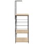 vidaXL Armadio per Microonde Nero Rovere 60x39,6x123 cm in Truciolato vidaXL Armadio per Microonde Nero Rovere 60x39,6x123 cm in Truciolato