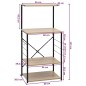 vidaXL Armadio per Microonde Nero Rovere 60x39,6x123 cm in Truciolato vidaXL Armadio per Microonde Nero Rovere 60x39,6x123 cm in Truciolato