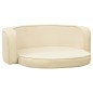 vidaXL Divano Cani Pieghevole Crema 73x67x26cm in Peluche e Cuscino vidaXL Divano Cani Pieghevole Crema 73x67x26cm in Peluche e Cuscino