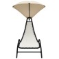 vidaXL Lettino Prendisole Tettuccio Crema 167x80x195cm Tessuto Acciaio vidaXL Lettino Prendisole Tettuccio Crema 167x80x195cm Tessuto Acciaio